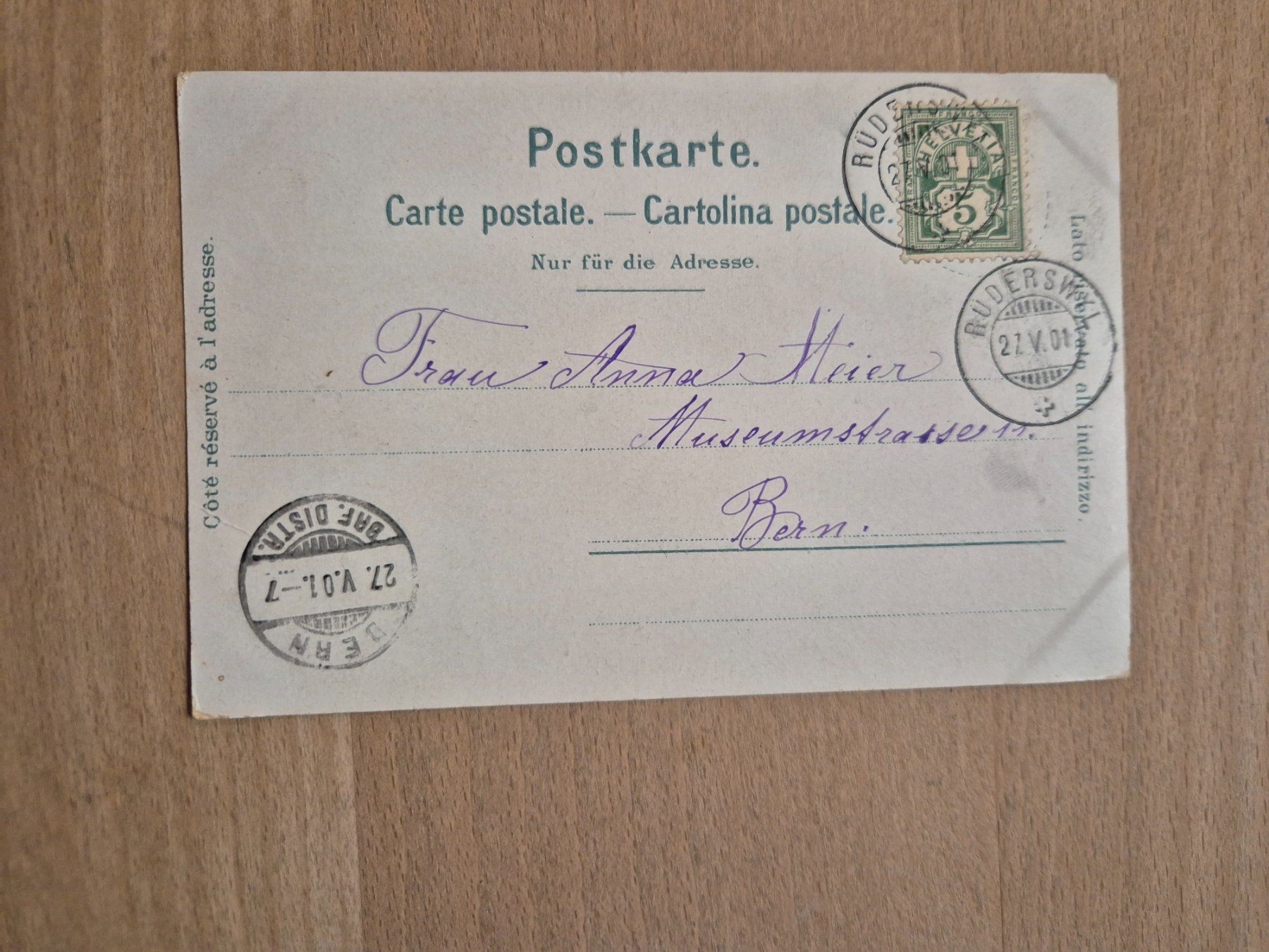 Cartoline postali: AK Rüederswyl, 1901 – Usato da Schlosswil venduto da donmarcos62 1
