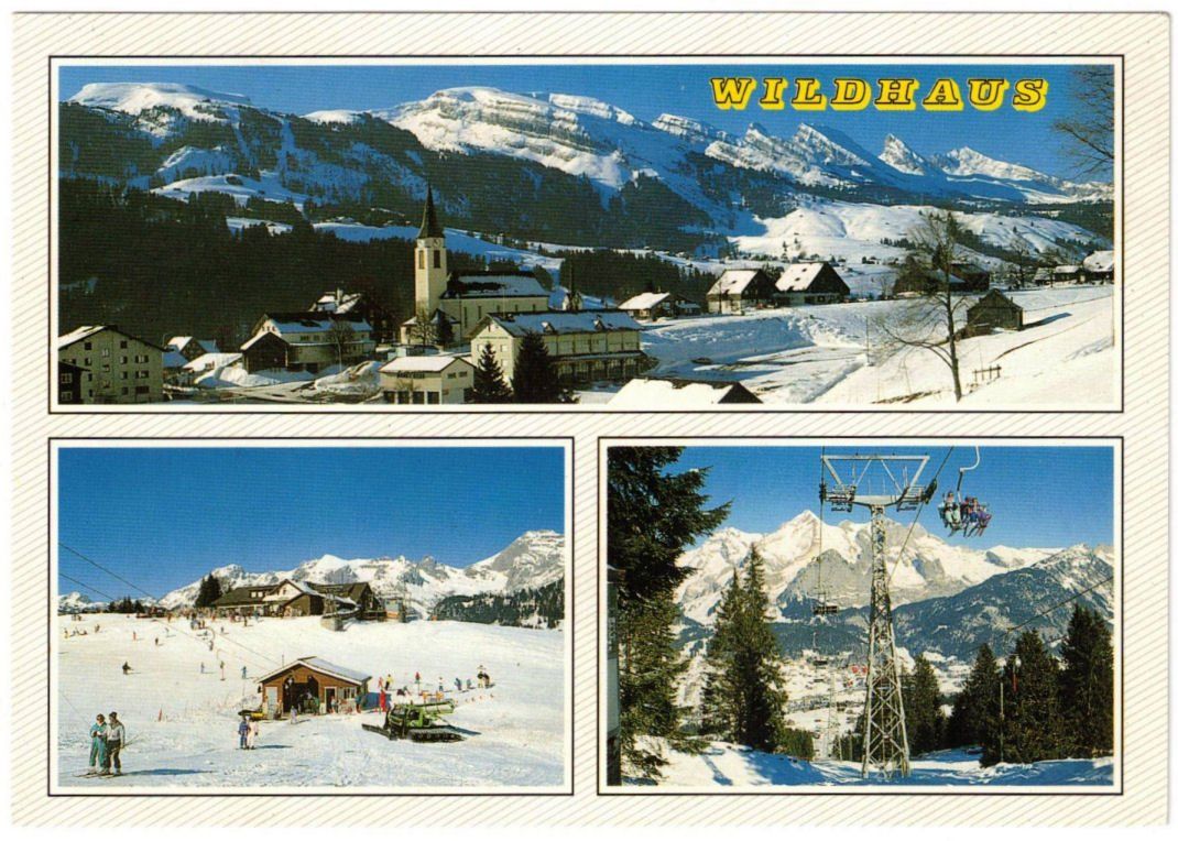 Cartoline postali: Wildhaus - 3 Bild AK – Usato da Binningen venduto da Mountainrider