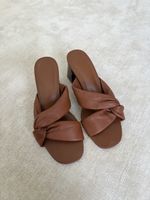 Mango Pantolette Sandale 37 braun