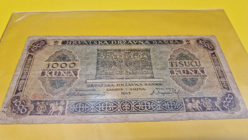 Kroatien Banknote 1000 Kuna 1941 – Pick-Nr. 4, Sammlerbanknote Aus Dem Unabhängigen Staat Kroatien
