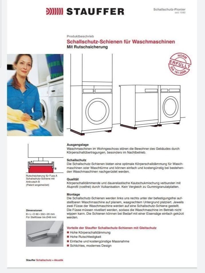 Lavatrici: Waschmaschinen  Körperschalldämmung – Nuovo e nell'imballaggio originale da Wimmis venduto da Manolo_Solo
