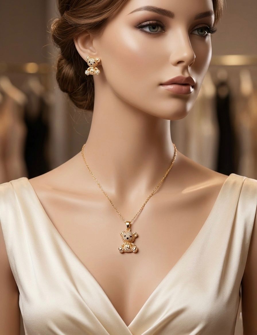 Altri gioielli: Ensemble Collier et Boucles d'Oreilles Oursons – Nuovo e nell'imballaggio originale da St-Maurice venduto da Sandrinette123 2