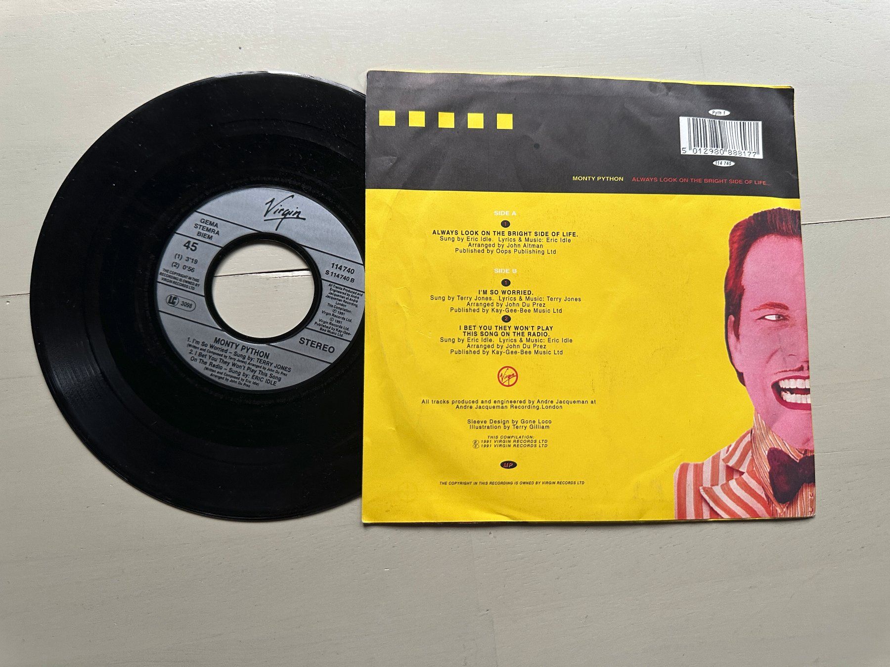 Dischi in vinile: MONTY PYTHON rare Single Kult Always look on the bright side – Usato da Basel venduto da Partridge 1