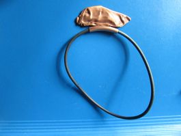 Collier fantaisie en cuivre et caoutchouc, fait main.