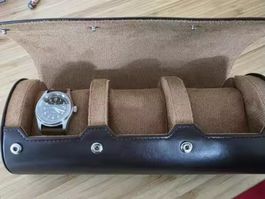 Embers Uhrenbox PU Leder Brown - Boite à montres en cuir PU