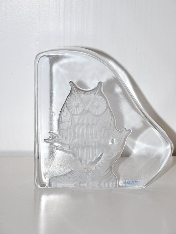Altro in Decorazioni & Accessori: Buchstütze Glasfigur Eule von NYBRO Sweden – Nuovo (secondo la descrizione) da Zürich venduto da dece17