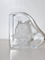 Buchstütze Glasfigur Eule von NYBRO Sweden