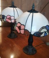 Tisch -Nachtischlampe im Duo Tiffany Vintage