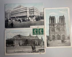3 Alte Ansichtskarten aus Paris, Frankreich, Vintage Set