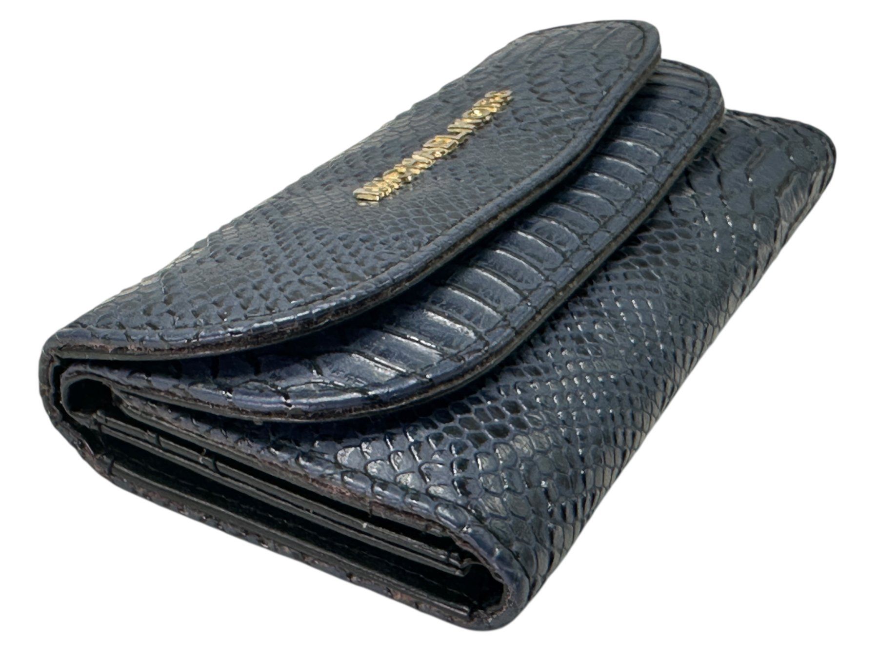 Michael Kors Portamonete: Grand portefeuille Michael Kors en cuir bleu effet python – Usato da Morges venduto da mod_q7tt 1