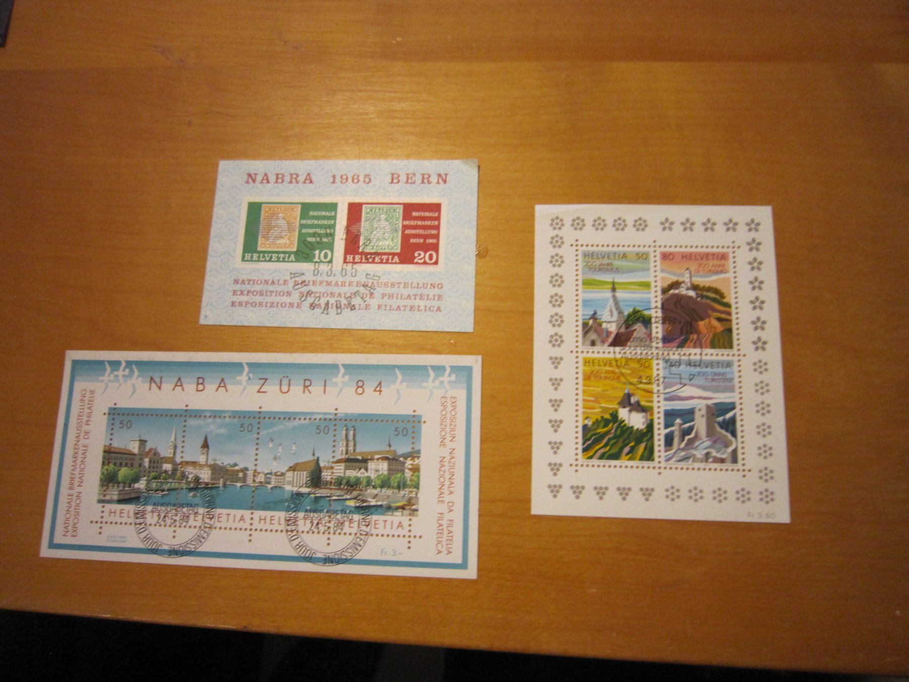 Alle Briefmarken: B1 Drei schöne Blöcke – Gebraucht aus Giubiasco von sal_9j6w