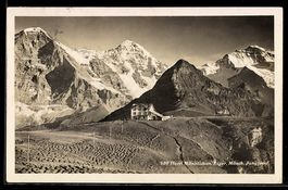 AK Männlichen, Hotel Männlichen mit Eiger, Mönch und Jungfra