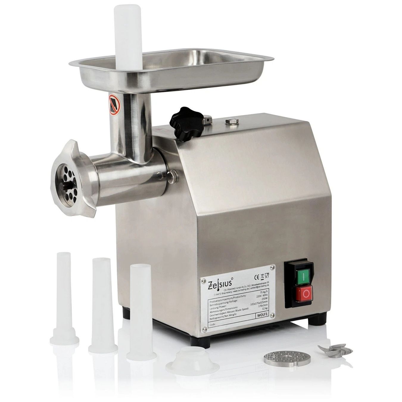 Elettrodomestici da cucina: elektrisch  Mahlzeit Profi Edelstahl Fleischwolf Wurstfüller – Nuovo (secondo la descrizione) da Kirchdorf AG venduto da Aarereussshop
