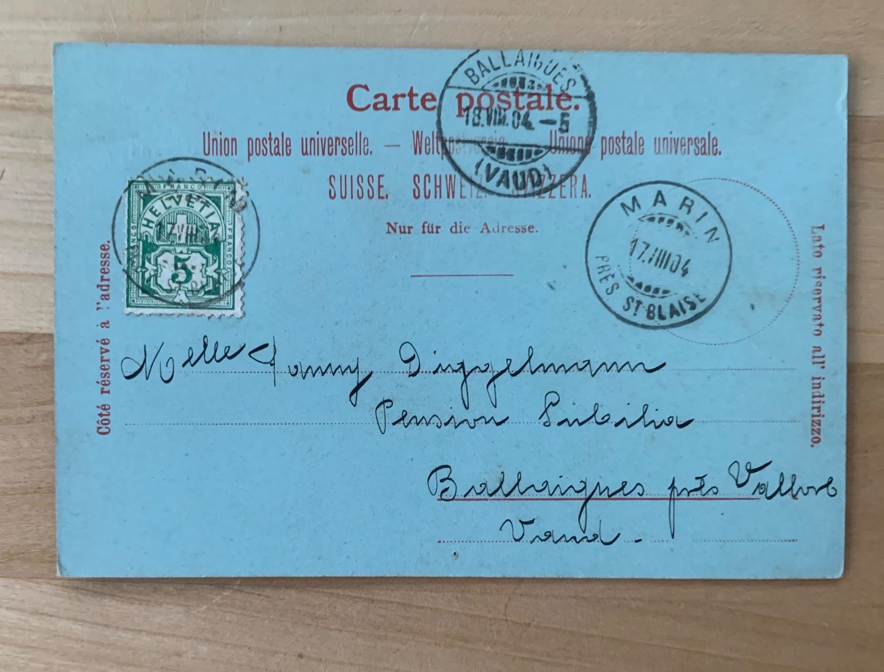 Ansichtskarten: Bern 1904 Postkarte – Gebraucht aus Zürich von ruedigg 1