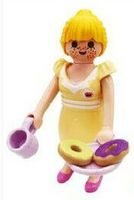PLAYMOBIL FI?URES 70370 SERIE 18 girls 01 WAITRESS W. DONUTS