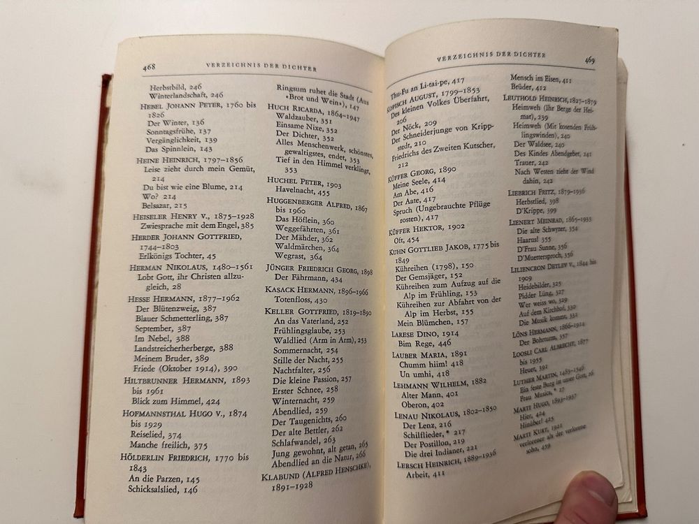 Livres: Altes Gedichte Buch, vom Mittelalter bis zur Neuzeit Jg 1967 – D'occasion à Münsingen par Ganjam 8