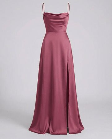 schlichtes, langes Abendkleid, Grösse S, rosa/pink