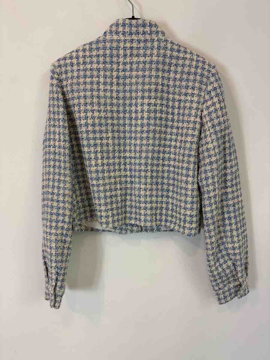 Mango Jacken: MNG Tweed Jacket, Size M, Blue and White Pattern – Neu (gemäss Beschreibung) aus Wettswil von marko0503 3