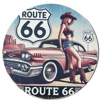 ROUTE 66 Vintage Girl - Blechschild (neu/OVP)