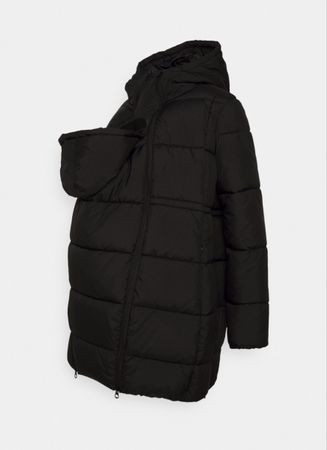 Tragejacke für mit Baby schwarz Grösse L