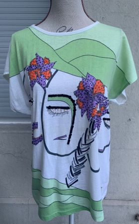 Superbe t-shirt vintage broderie de séquins J OTHER t.M-L