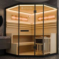 Traditionelle Sauna - Salzsauna PARMA Schwarz -160x160x190cm