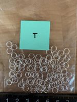 100 Ösen Silber farbig / für Modeschmuck