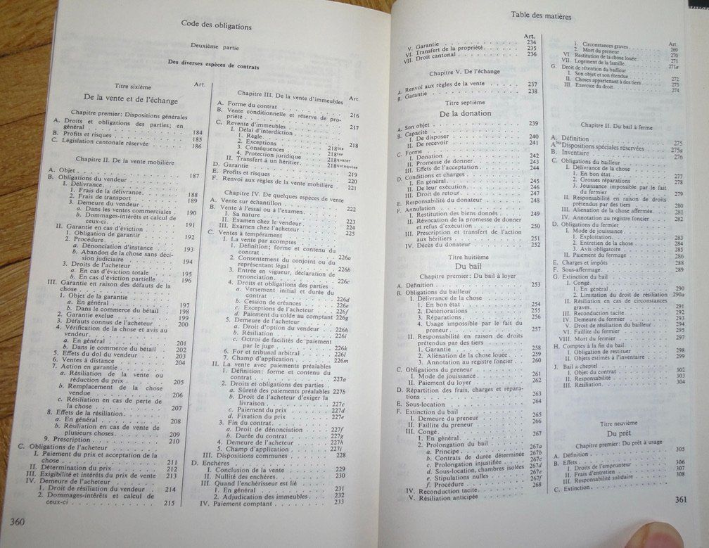 Libri: Code Civil Suisse et Code des Obligations – Nuovo (secondo la descrizione) da Châtelaine venduto da fil_7lqg 5