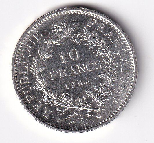 Tutti le monete: Frankreich 10 ffr Hercule 1966 ss-vorz – Usato da Neuchâtel venduto da karlpierrino