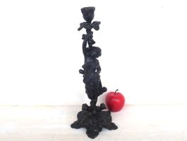 Kerzenständer Gusseisen Guss Antik Vintage Figur