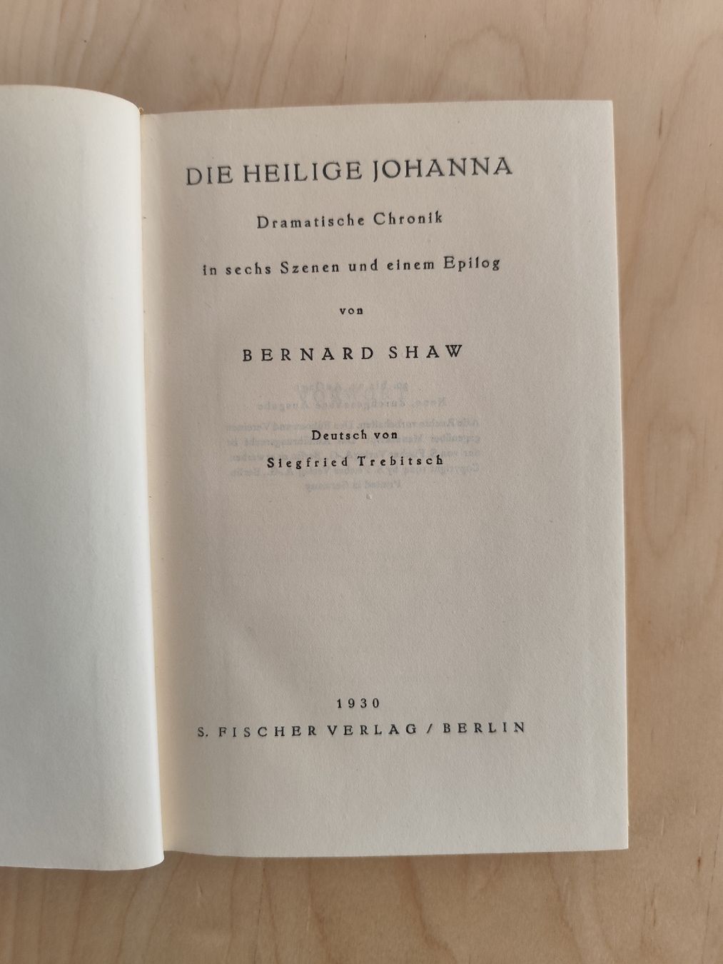 Libri: Die heilige Johanna - Bernhard Shaw – Usato da Urdorf venduto da thisisvital_ 3