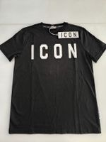 ICON T-Shirts Grösse L schwarz mit weißem Logo 