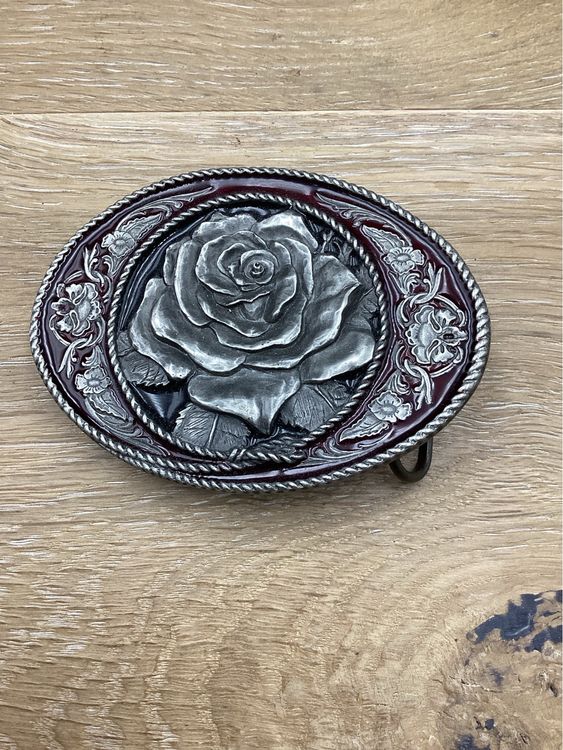 BELLE BOUCLE DE CEINTURE FEMME ANCIENNE 1900 EMAILLEE