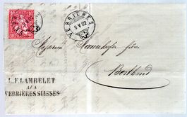 SCHÖNER FALTBRIEF 1882 VON VERBIERES NACH BURGDORF - HE90