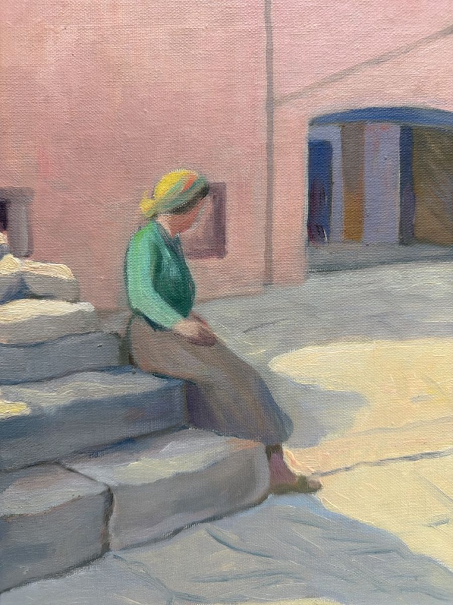 Dipinti: Gemälde, Hof in Ascona, 1942. – Usato da Biberist venduto da Momo33 2