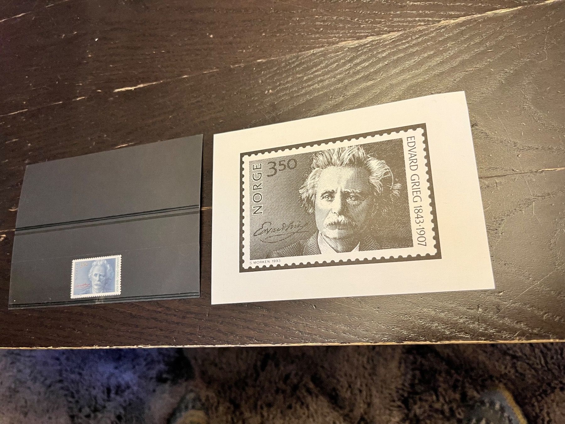 Alle Briefmarken: Briefmarke Norwegen Edward Grieg – Neu und originalverpackt aus Zürich von engebrunau 2