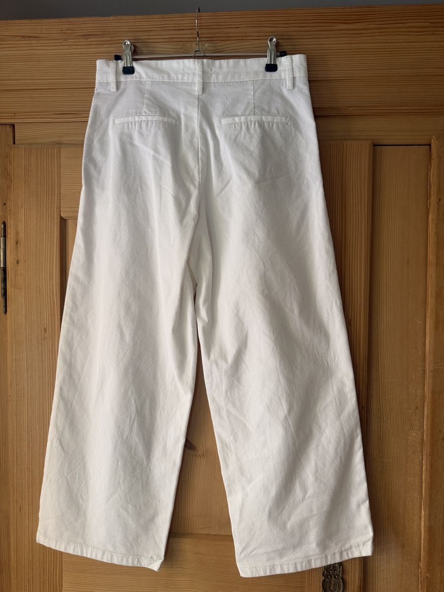 Nile Pantaloni: NILE Baumwoll Hose Gr 38 weiss – Usato da Bonstetten venduto da norisknofun123 1