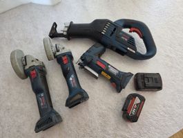 BOSCH 18V Werkzeugset GWS GSA GST 3 Stück + Säbelsäge DEFEKT