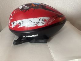 Kinder Fahrradhelm Kamachi Grösse L rot mit Aufdruck