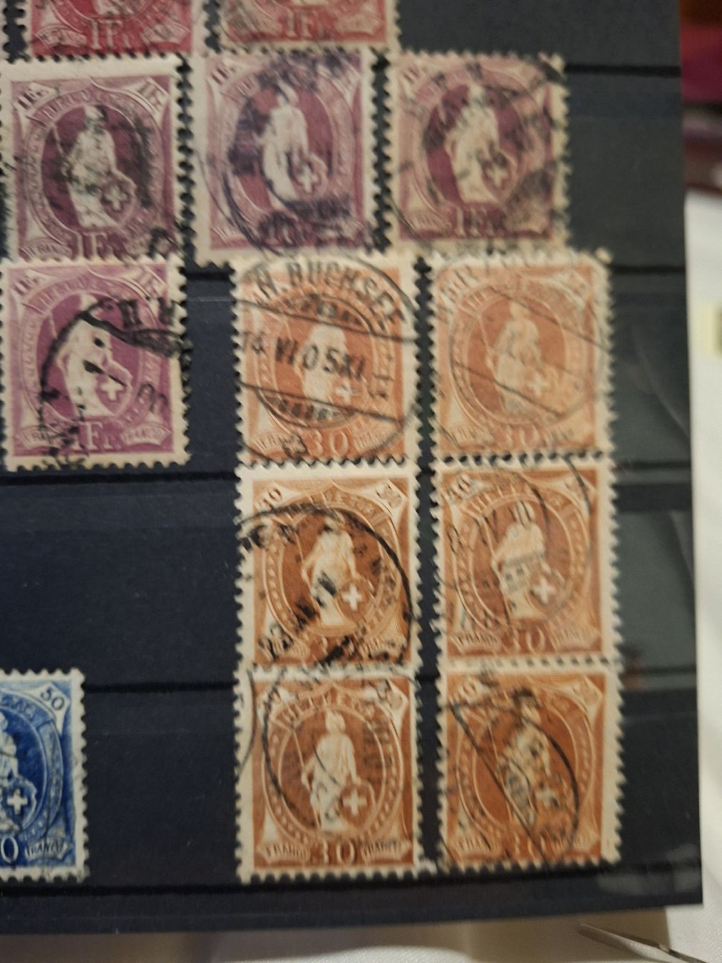 Tutti i francobolli: Lot Stehende Helvetia diverse 36Stk. – Usato da Balgach venduto da SIMEON27 6