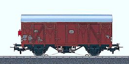 NEU MÄRKLIN N°4411 GEDEGTERGÜTERWAGEN MIT SCHLUSS LICHT
