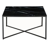 Schwarzer Marmor Couchtisch, quadratisch, Top Zustand!