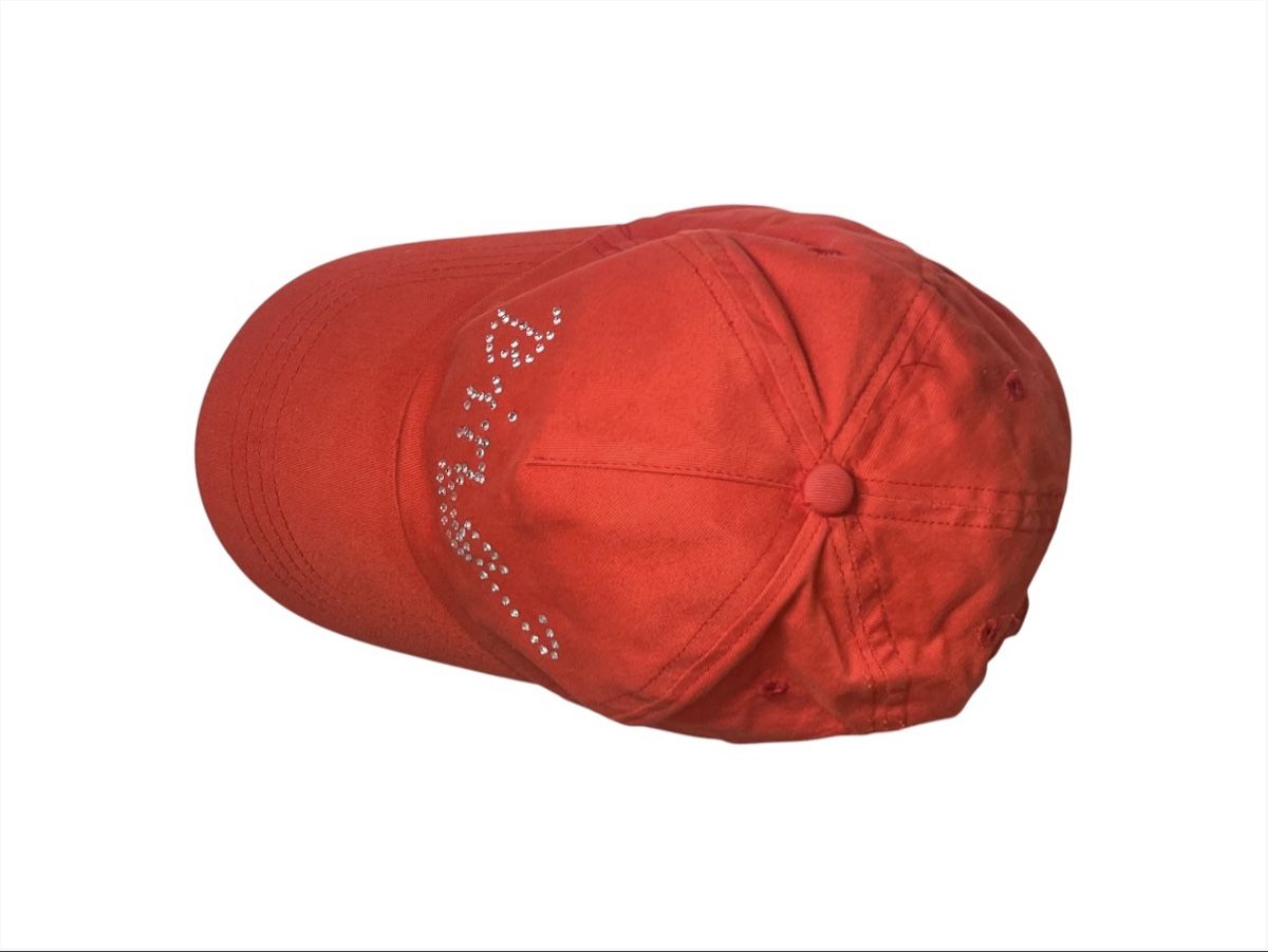 Copricapi, berretti & cappellini: Kappe Damen, rot mit Strass "Bingo" - Gr. 57, Baumwolle – Usato da Luzern venduto da woti-shop 6