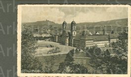 AK sw Litho Einsiedeln SZ © G.Metz mit Gedicht ≈ 1916