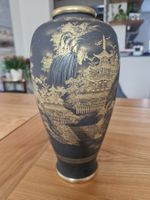 Japanische Vase – Soko China –28 cm–handbemalt mit Golddekor