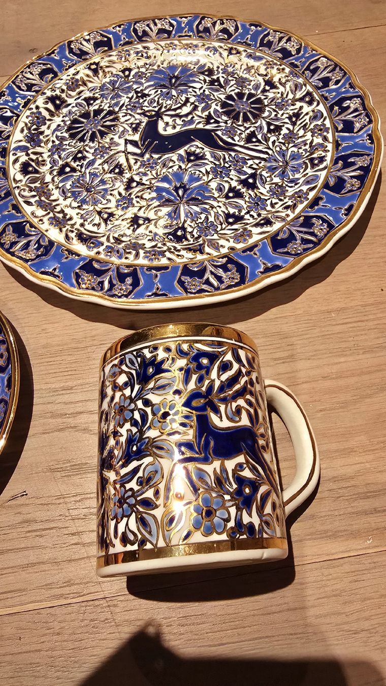 Set di piatti: Keramik Handmade Teller und Tasse – Nuovo (secondo la descrizione) da Sutz venduto da Lachsforelle 1