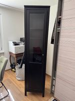 IKEA Hemnes Regalschrank mit Türen, schwarz