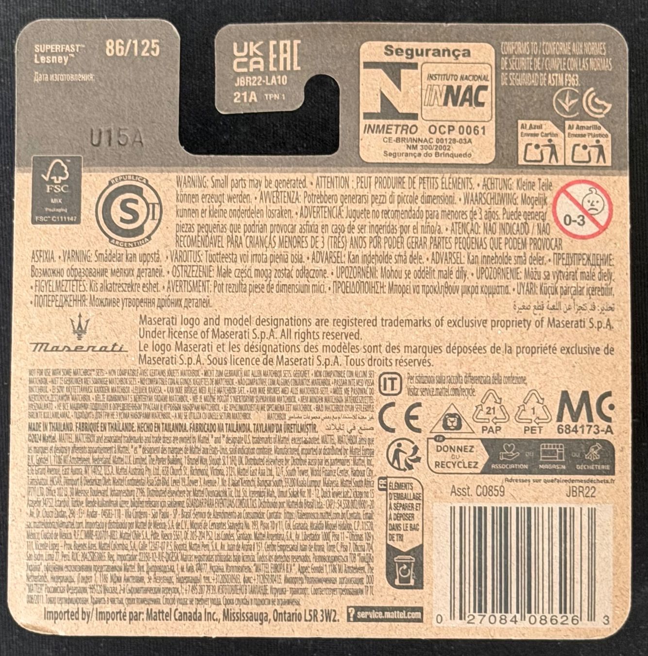 Matchbox Modellini d'auto: Matchbox 2004 Maserati MC12 86/125 – Nuovo e nell'imballaggio originale da Rümlang venduto da Wantedjoe 1
