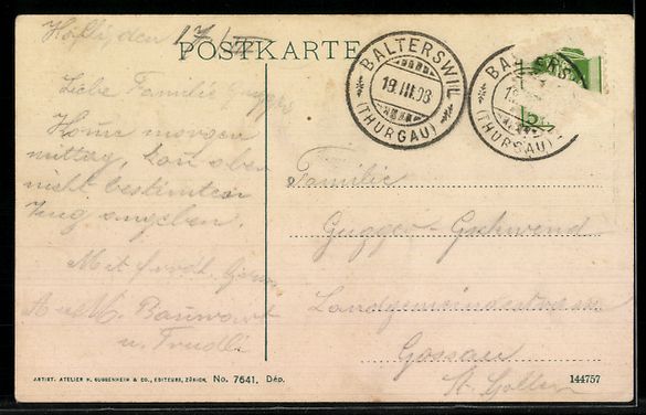 Cartoline postali: AK Uster, Blick zum Ort – Usato da Berlin venduto da bartko-reher 1