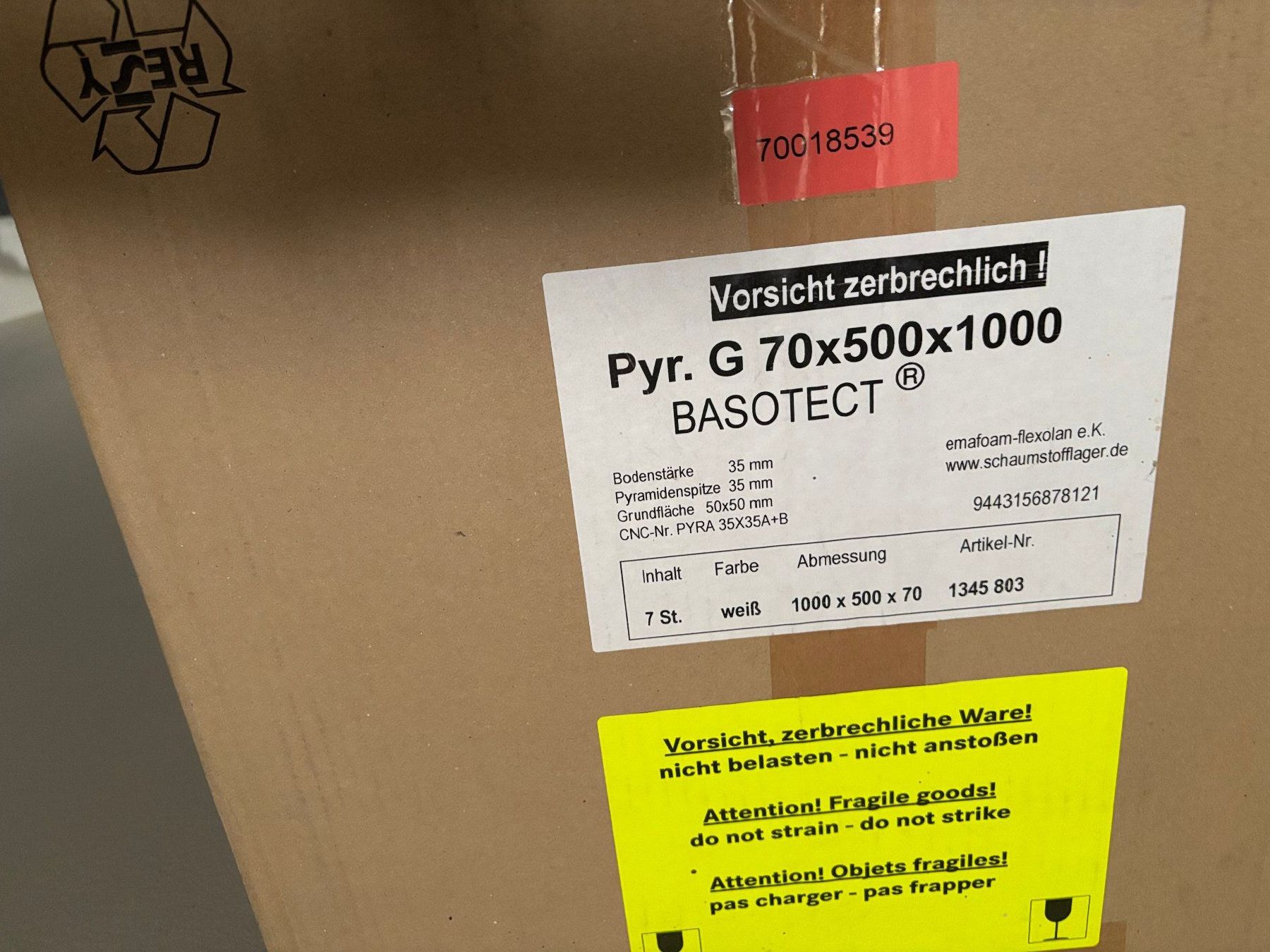 Servierplatten: Basotect Akustikplatten Lot=7 Stk. 1000x500x70 – Neu und originalverpackt aus Kilchberg ZH von bionicdog 1